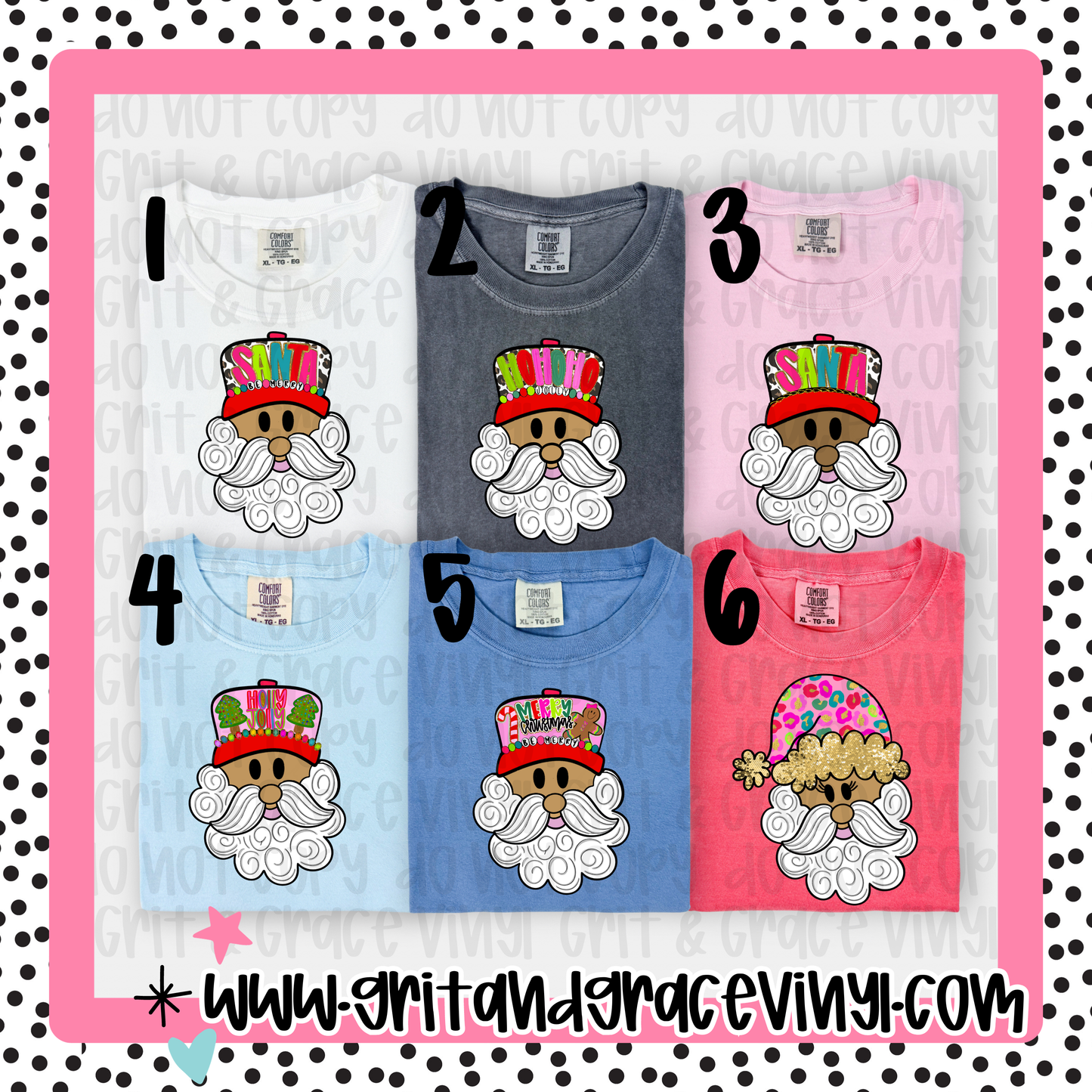 Glitter Santa (Choose Yours)