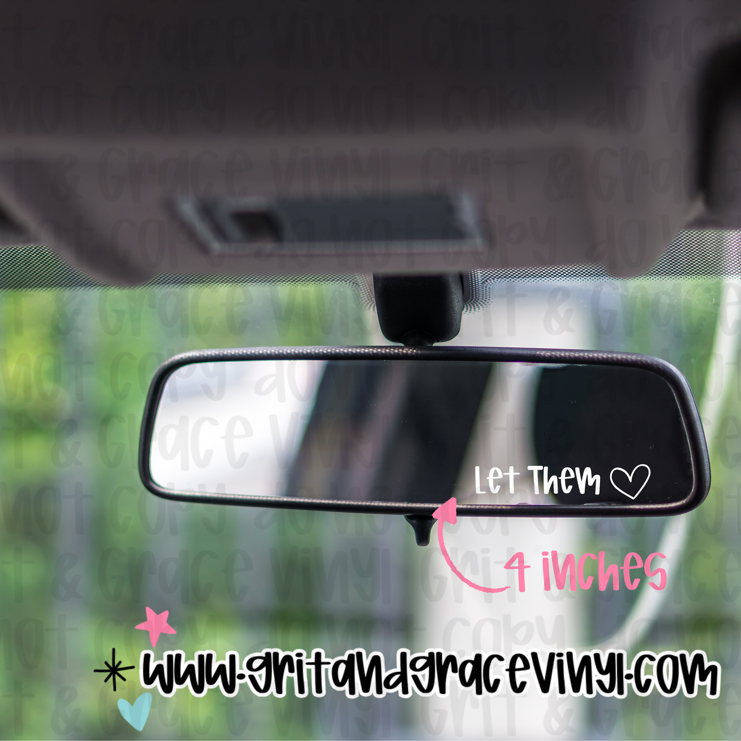 Rearview Mirror Decals