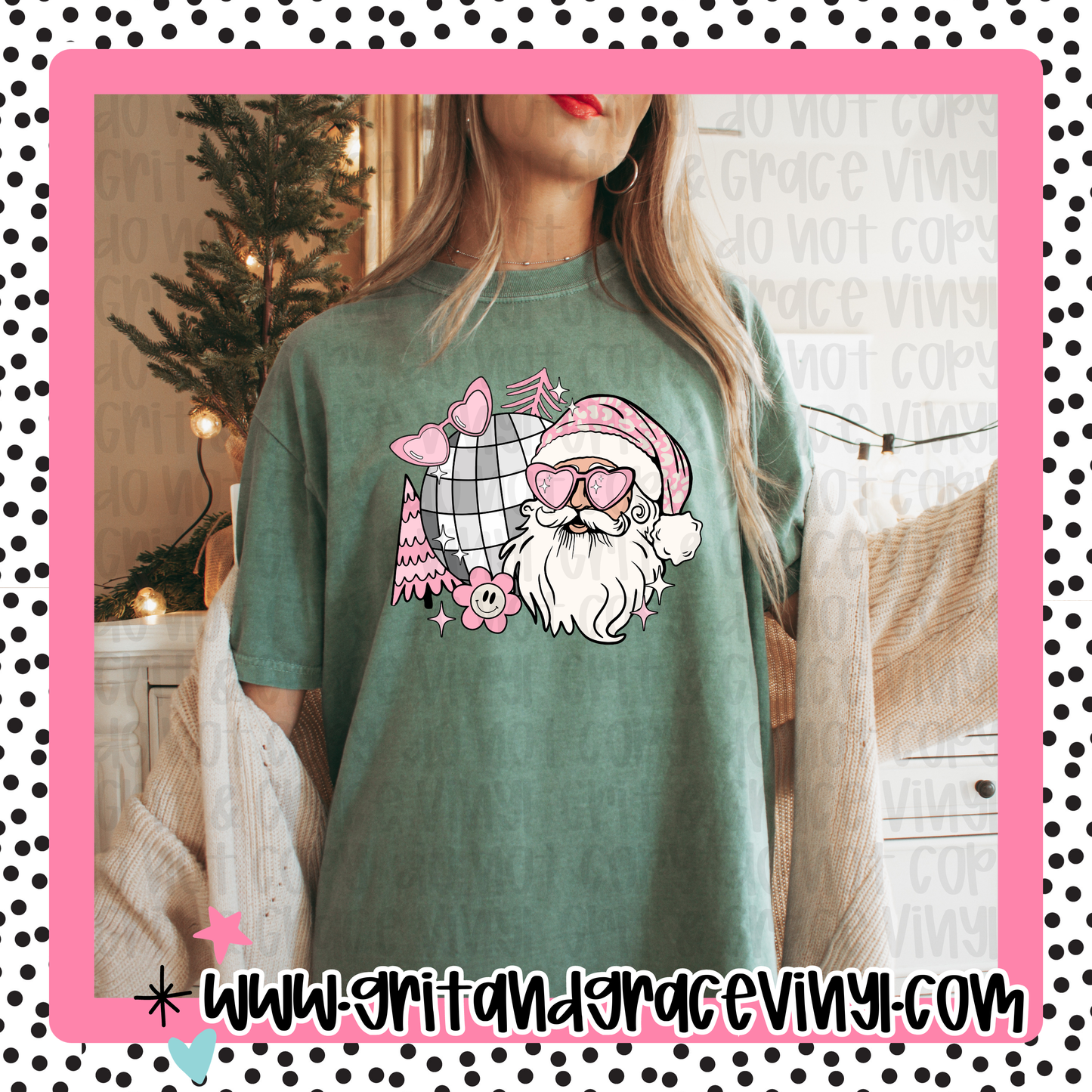 Pink Preppy Santa