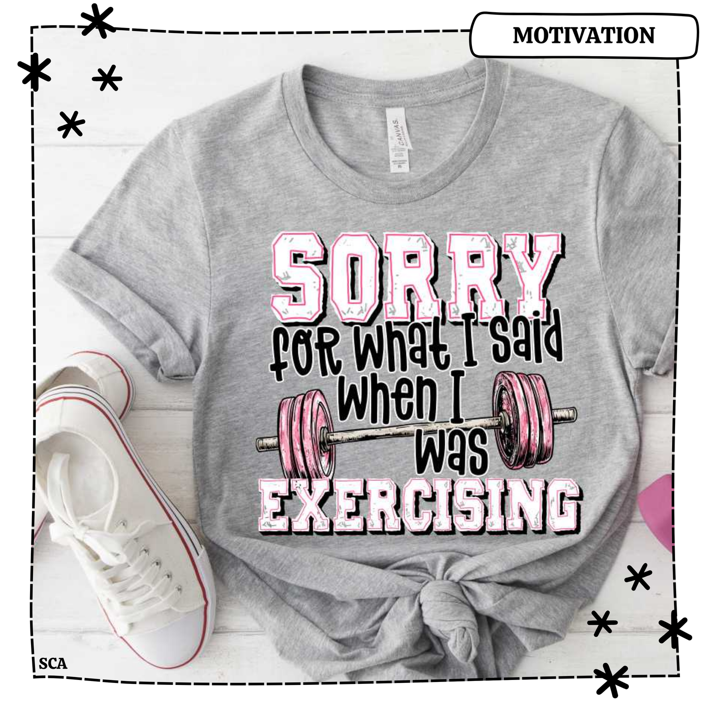 Sorry for what I said when I was exercising (color)