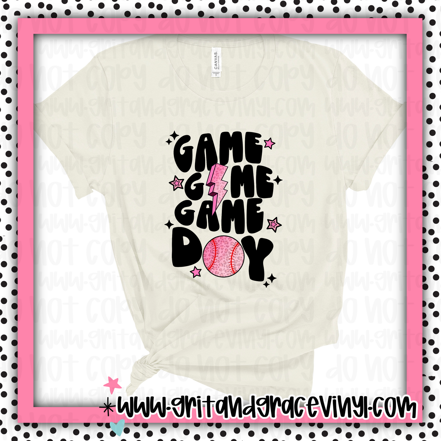 Game Day Softball Pink & Black