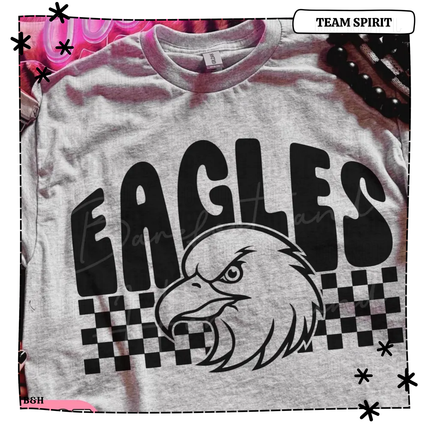 Checkered Eagles (Design will be white for Bay District Guidelines)