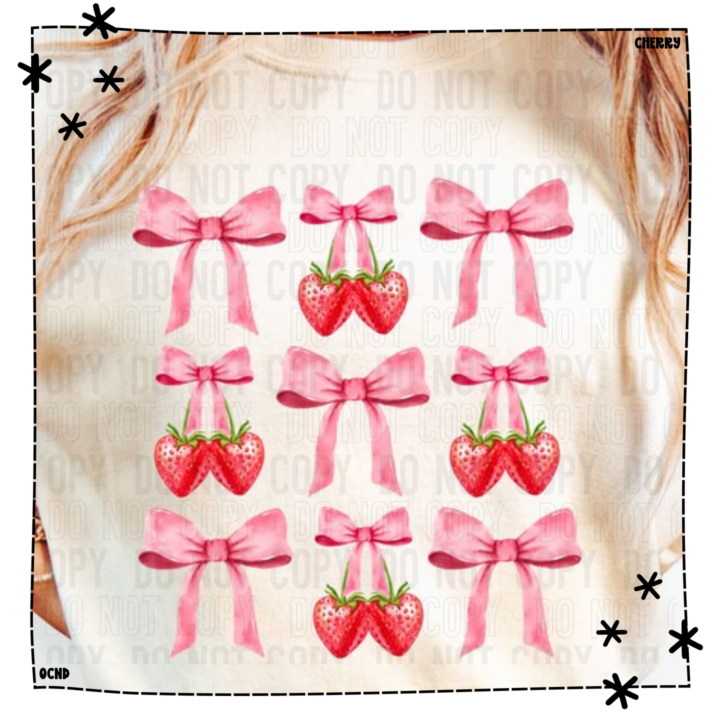Coquette Strawberry Bow
