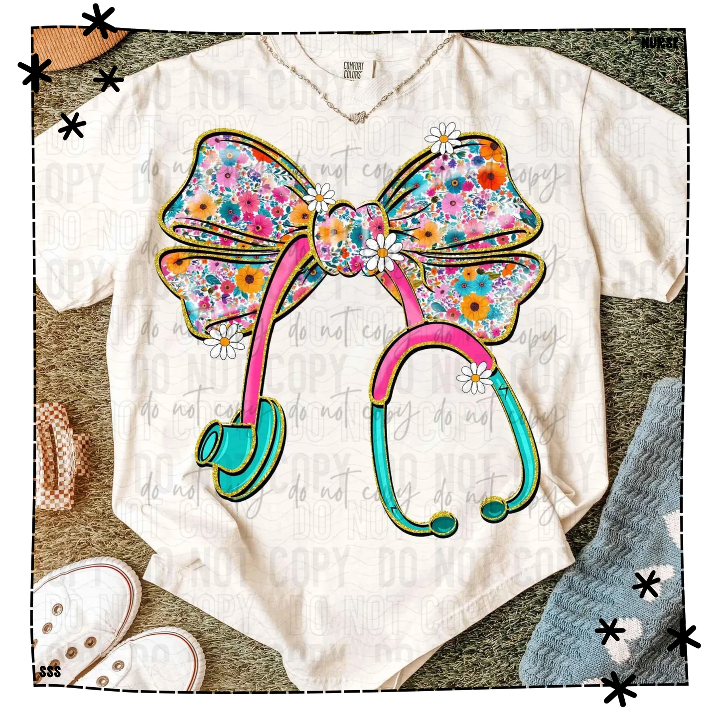 Floral Nurse Stethoscope