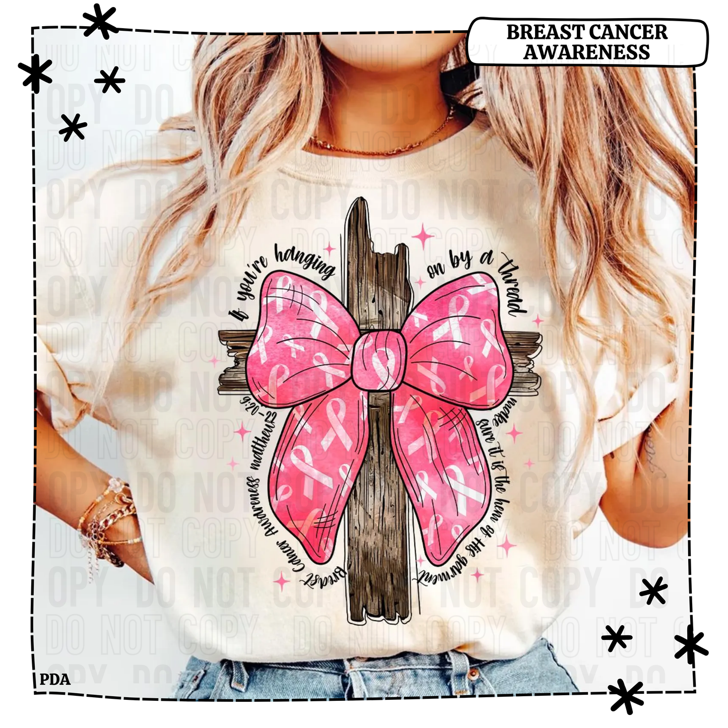 Jesus Pink Bow Cross