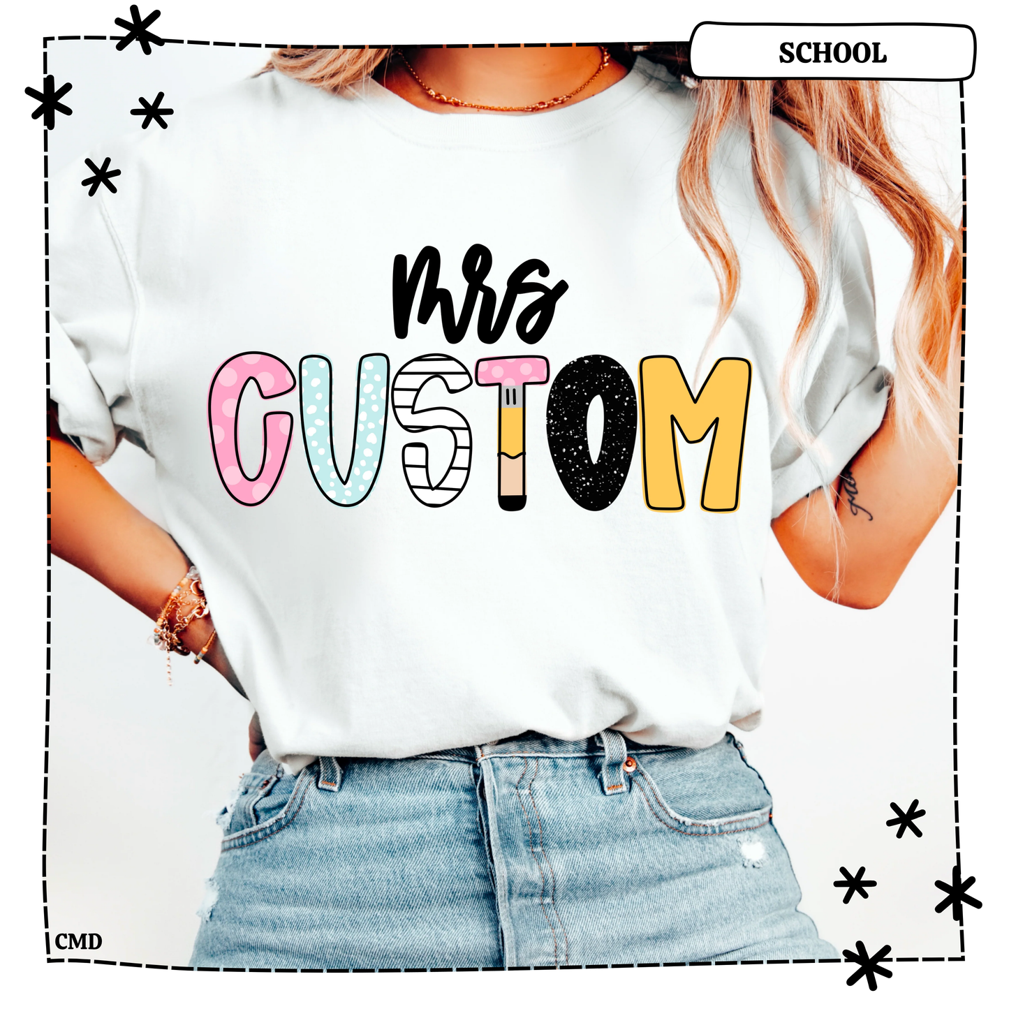 Mrs Custom Doodle Name