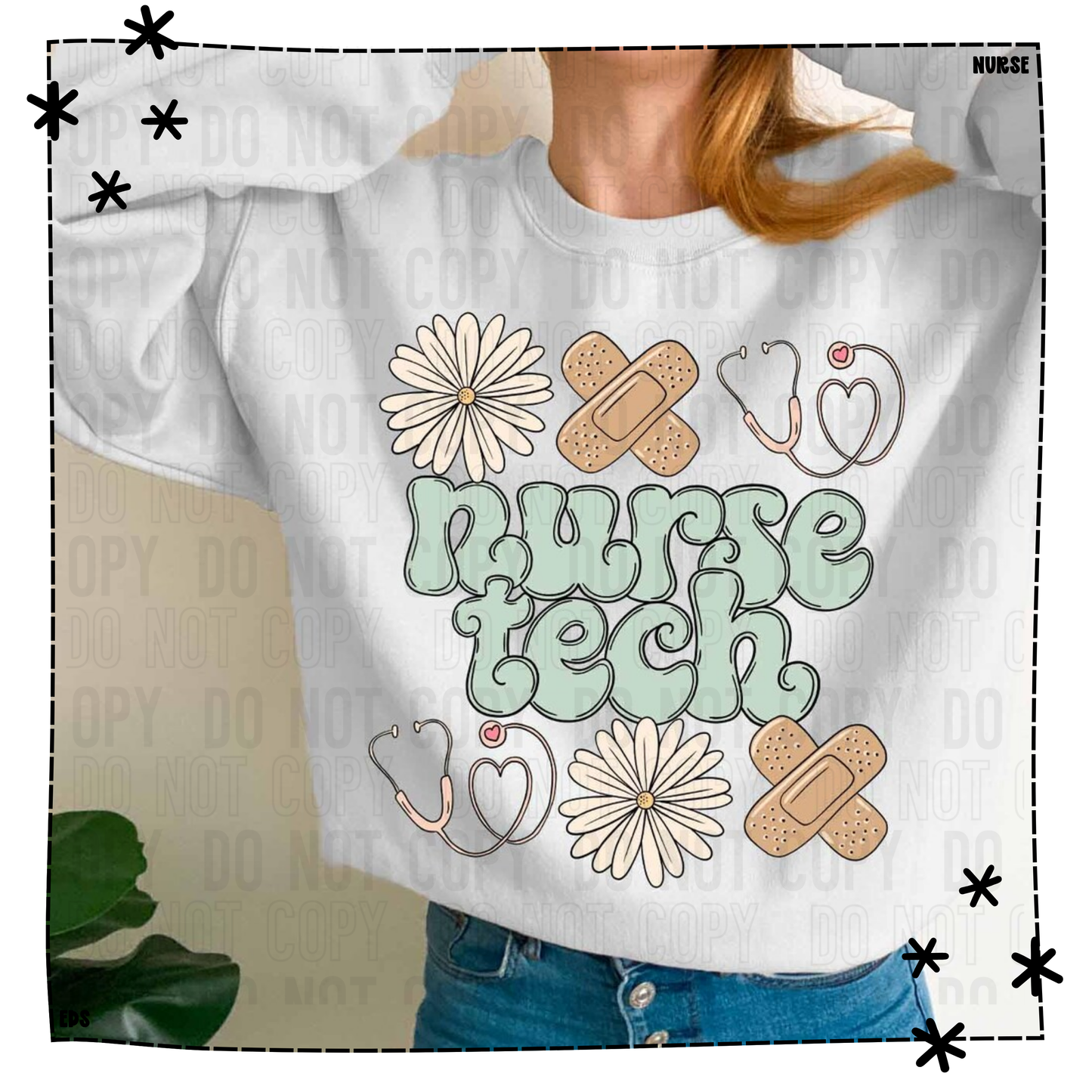 Nurse Tech Floral