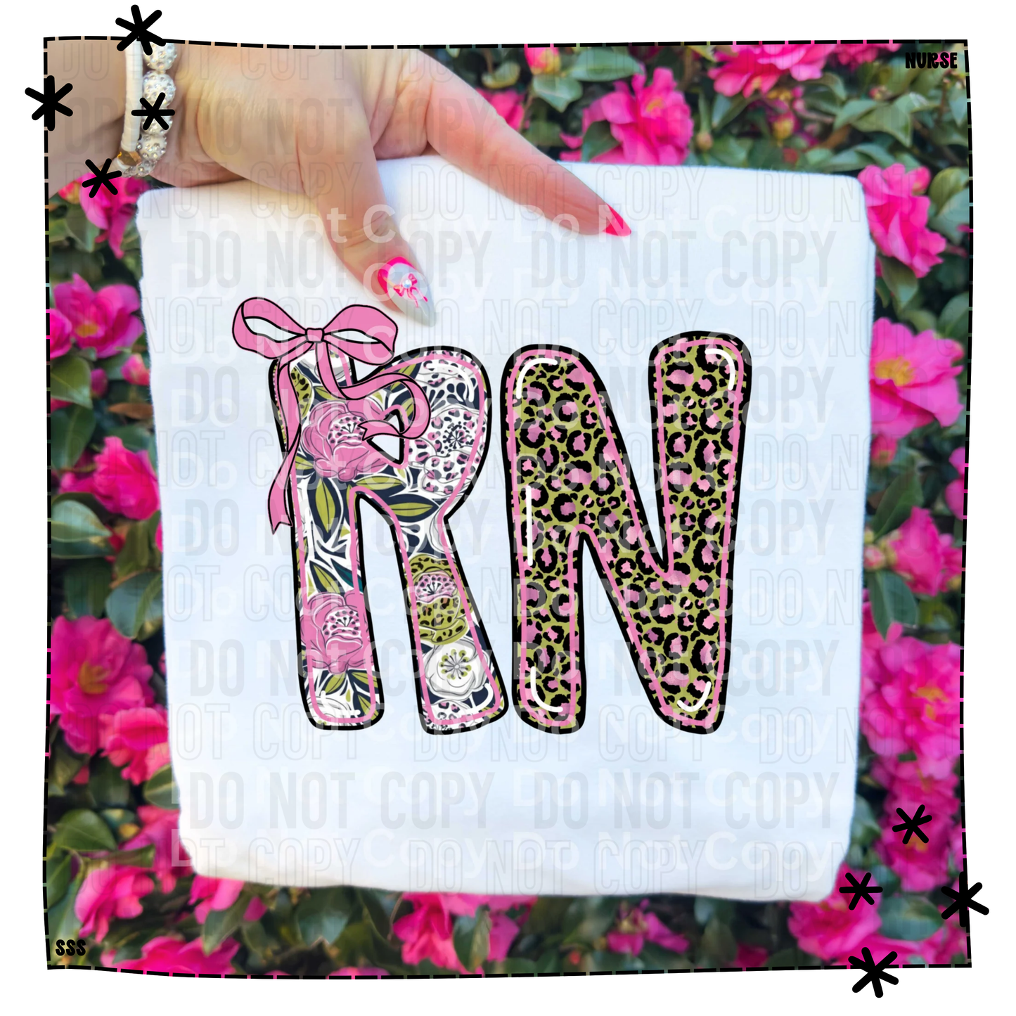 Pink Floral Leopard RN