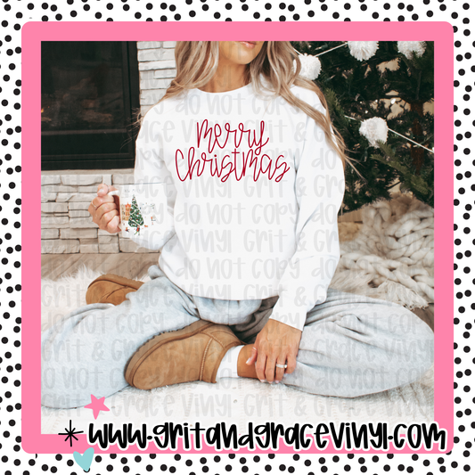 Merry Christmas Red Doodle