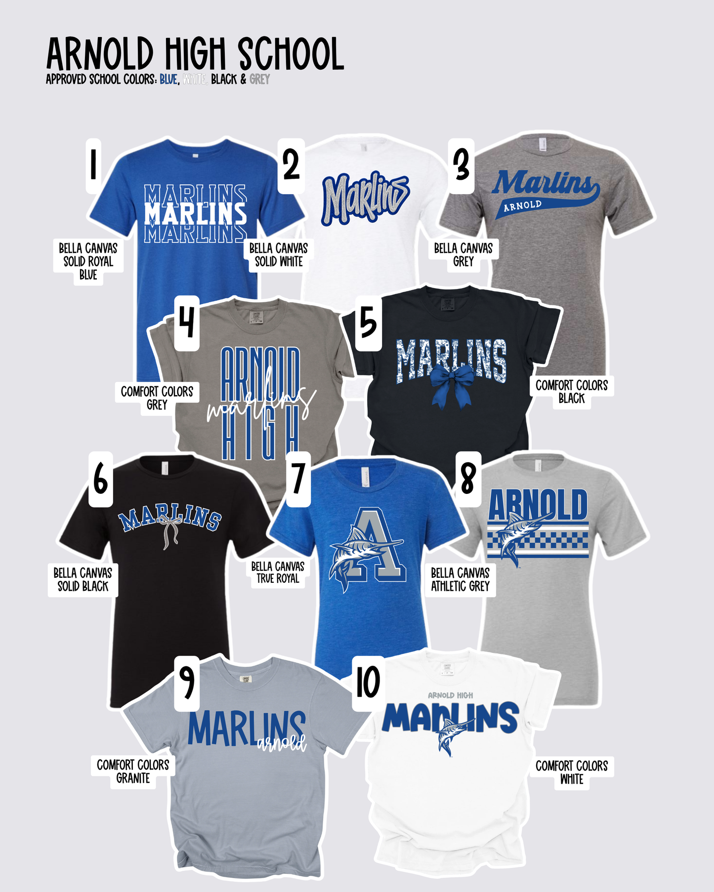 Arnold High - School Spirit [Principal Dr. Mitchell APPROVED!] $3/item donated