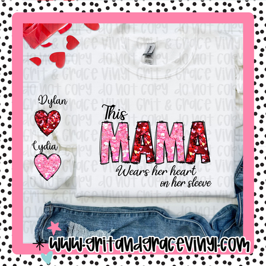 This mama wears her heart on her sleeve