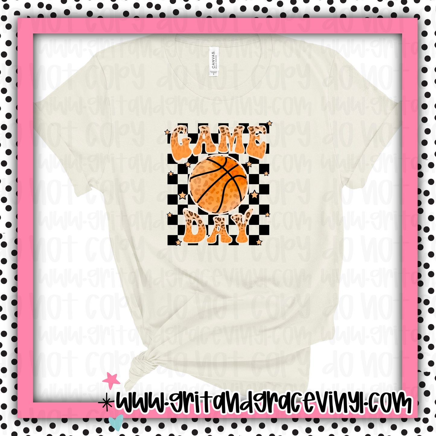 Game Day Basketball Checkerboard