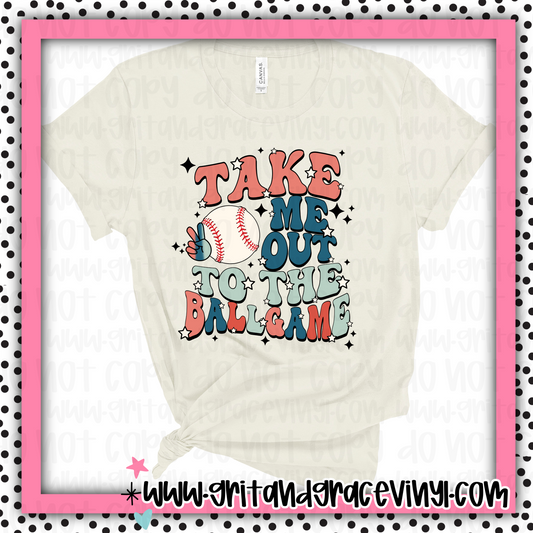 Take me Out to the Ball Game (Red & Blue Baseball)