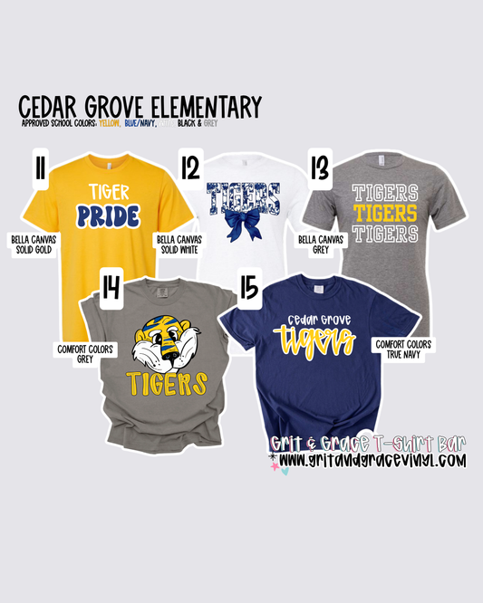 Cedar Grove Elementary - School Spirit [Asst Principal Reach APPROVED!] $3/item donated