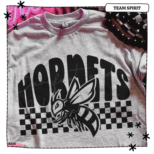 Checkered Hornets (Design will be white for Bay District Guidelines)