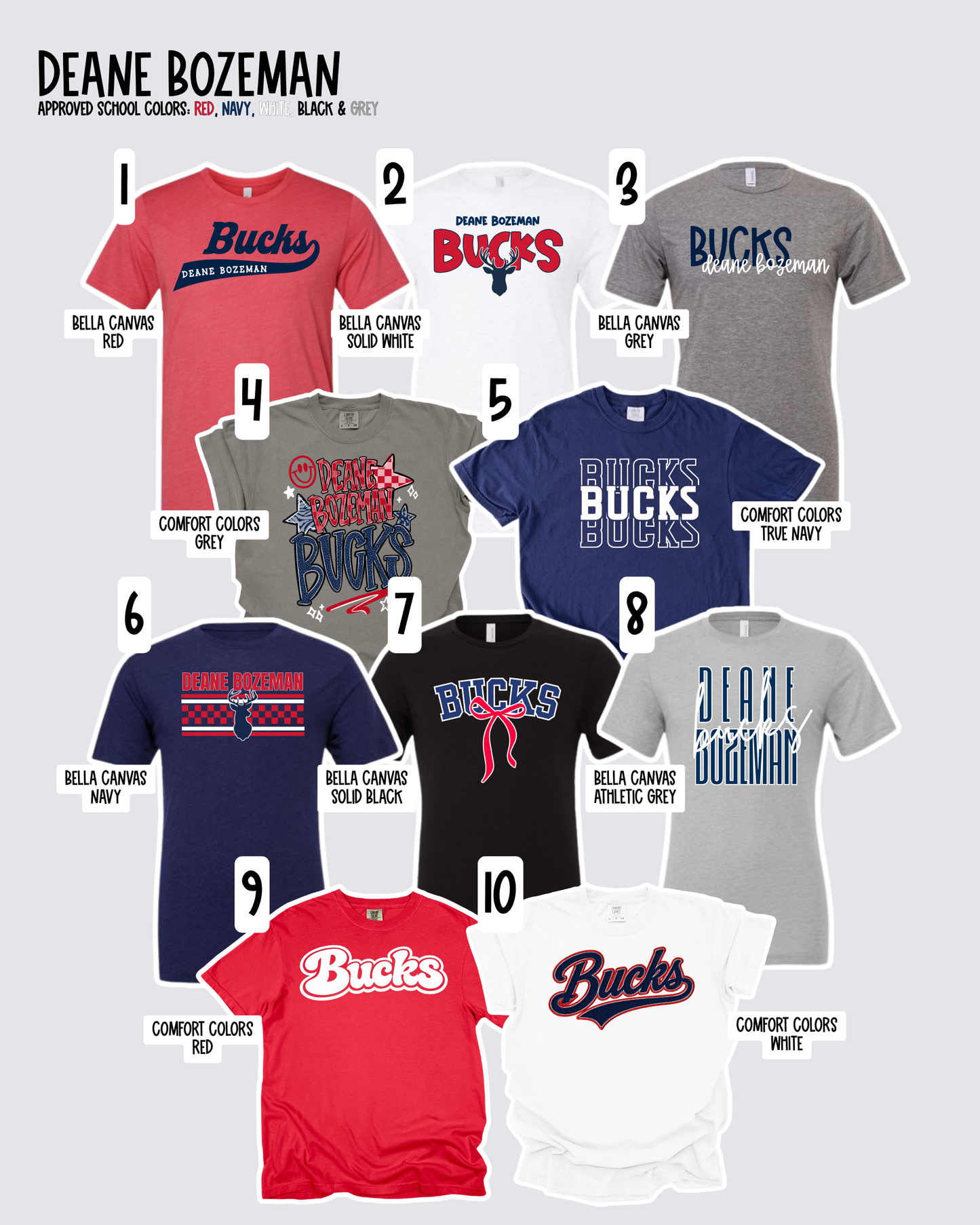 Deane Bozeman School - School Spirit [School Admin APPROVED!] $3/item donated