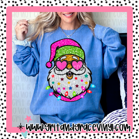 Faux Sparkle Santa