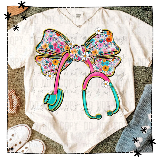 Floral Nurse Stethoscope