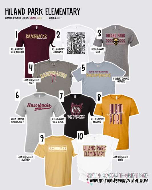 Hiland Park Elementary - School Spirit [Principal Faircloth APPROVED!] $3/item sold donated