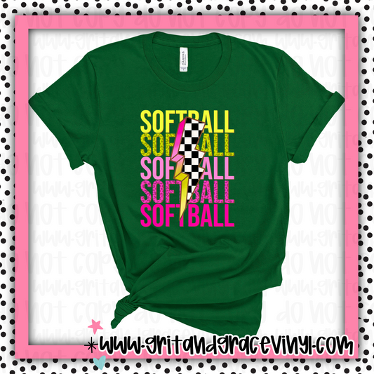 Checkerboard Softball Stacked