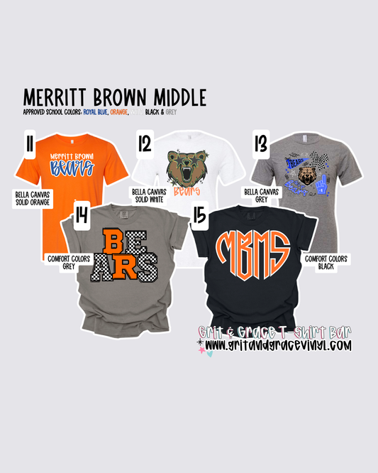 Merritt Brown Middle - School Spirit [Principal Hart APPROVED!] $3/item sold donated