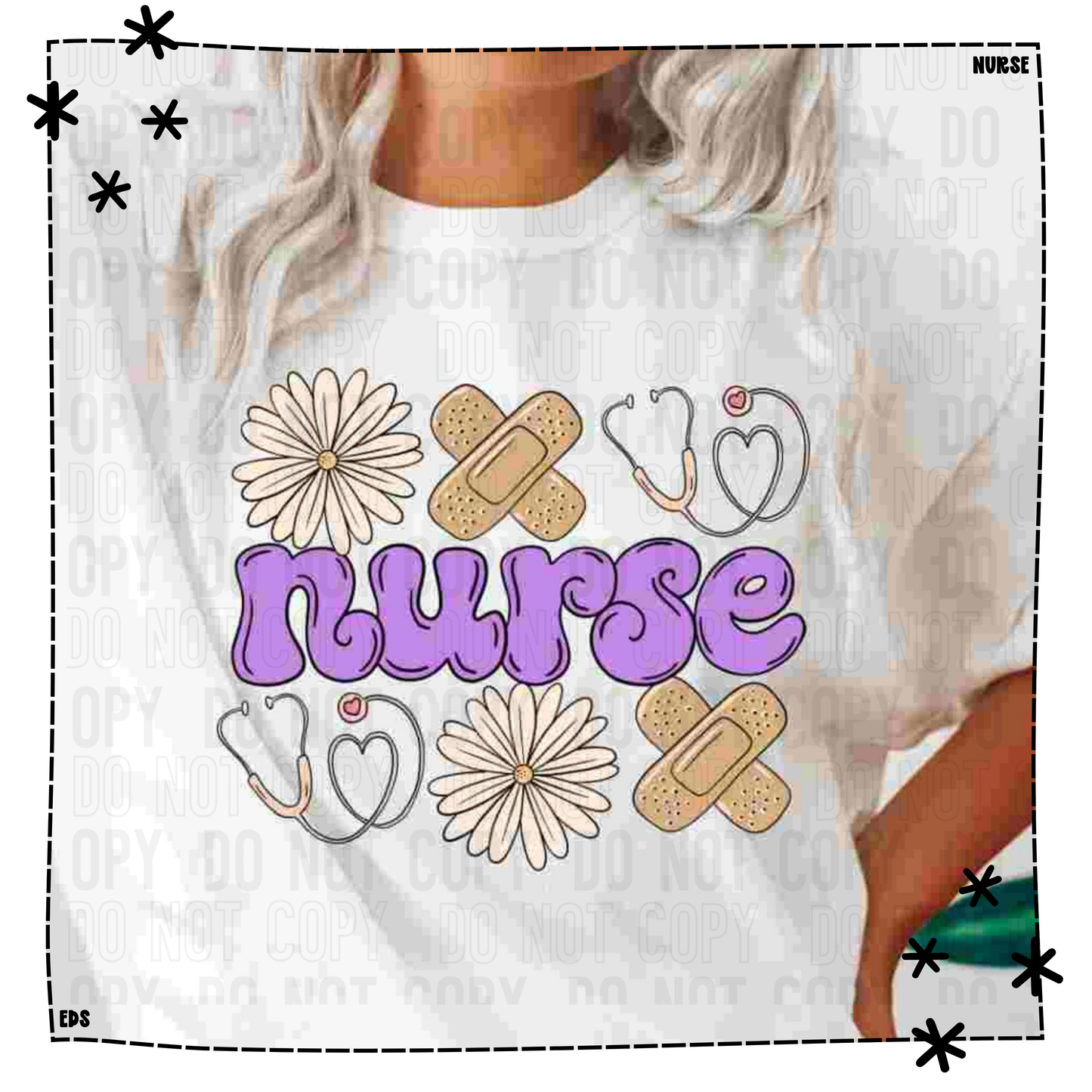 Nurse Purple Floral