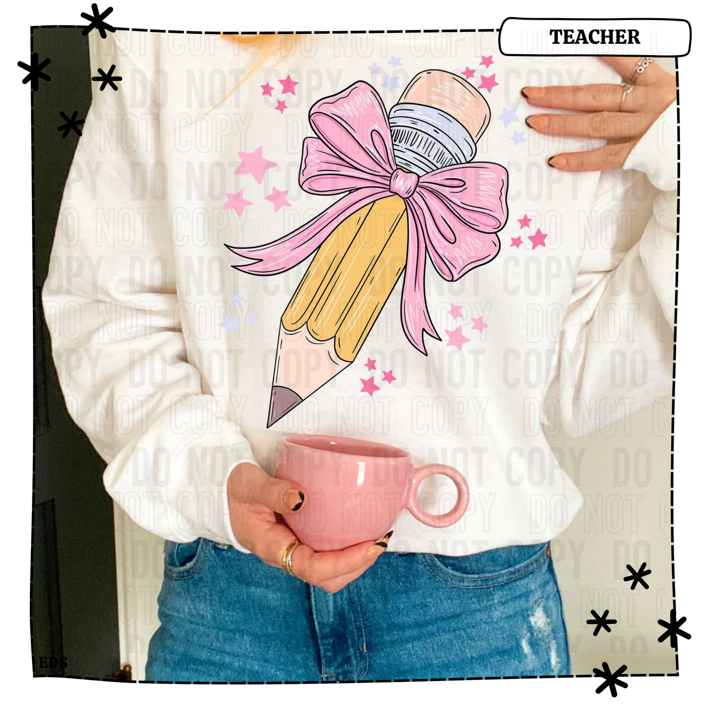 Pencil Pink Bow