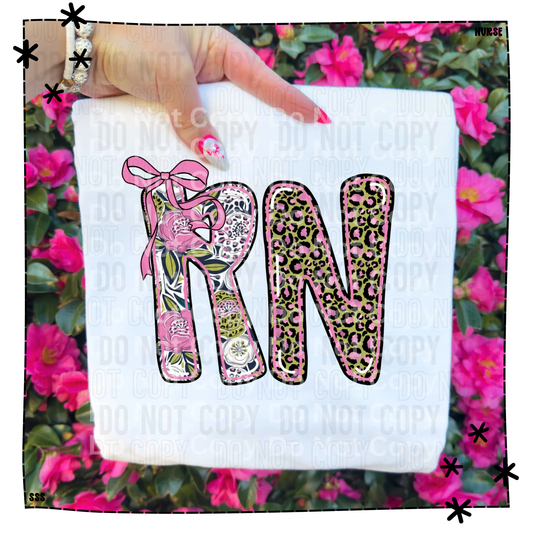 Pink Floral Leopard RN