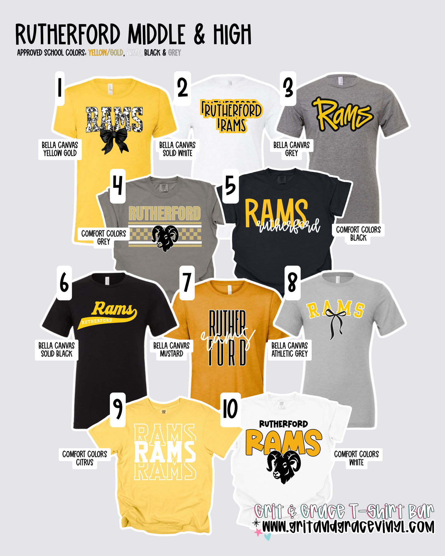 Rutherford Middle & High - School Spirit [School Admin APPROVED!] $3/item donated