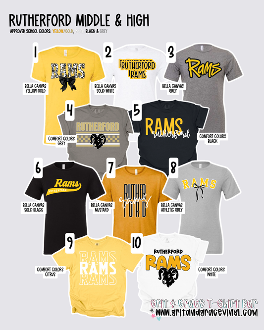Rutherford Middle & High - School Spirit [School Admin APPROVED!] $3/item donated
