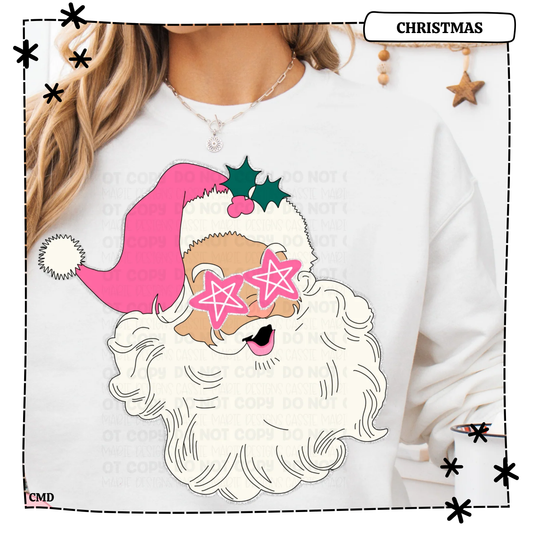 Santa Star Pink Glasses