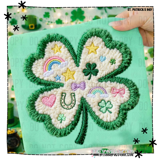 Faux Clover Rainbow Stitch