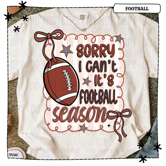 Sorry I can't It's Football Season