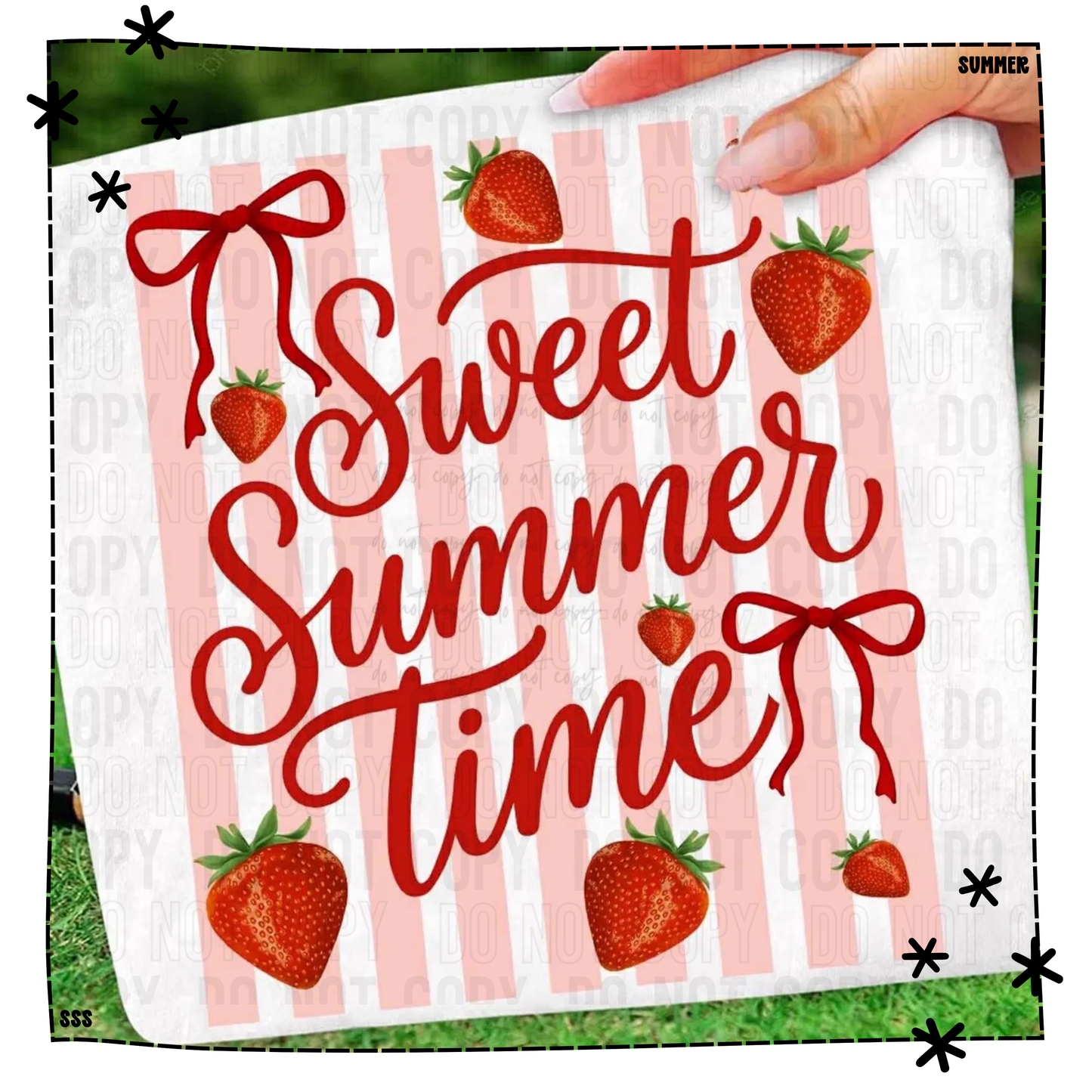 Striped Sweet Summer Time Strawberry
