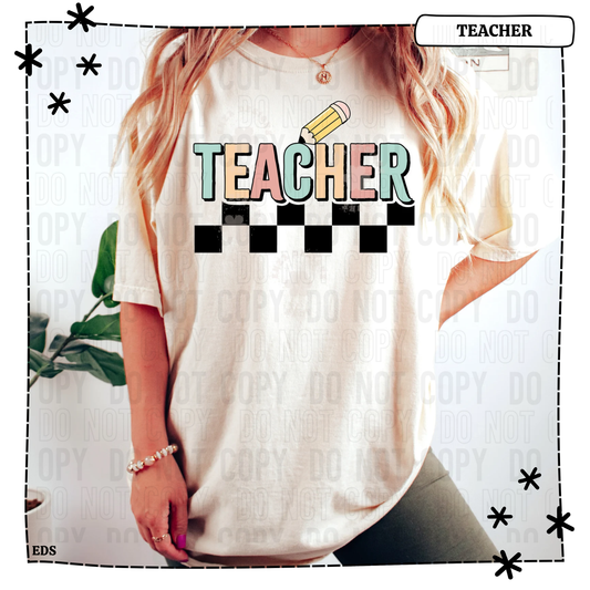 Teacher Retro Pencil