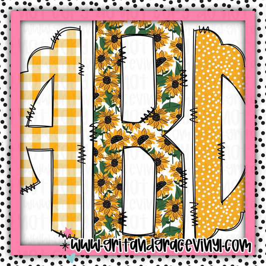 Sunflower Monogram