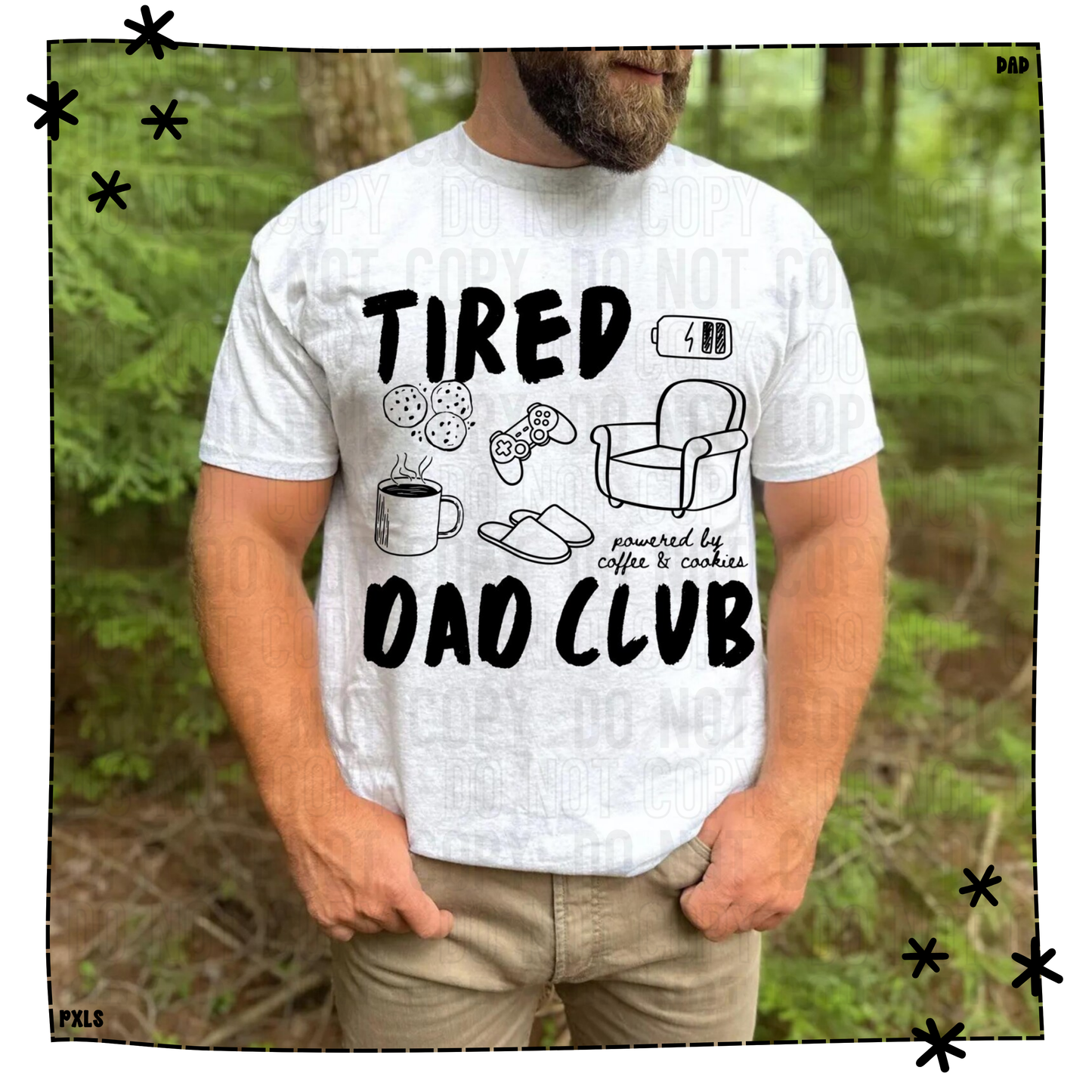 Tired Dad Club Black