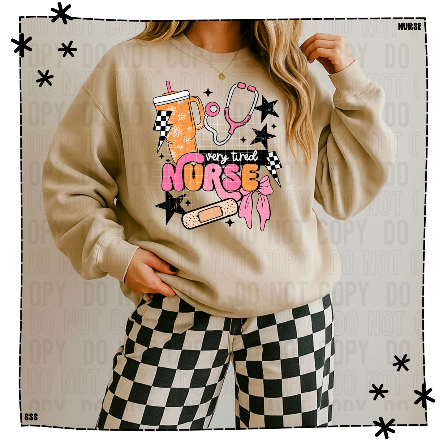 Very Tired Nurse Orange Floral Cup And Bolts Collage