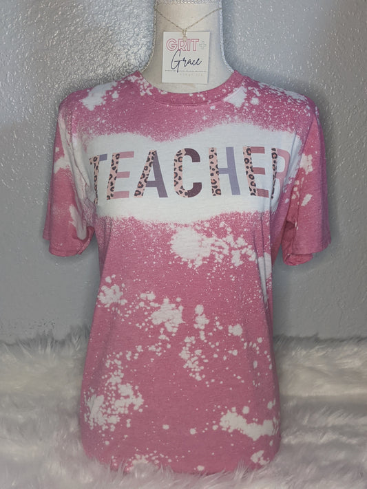 TEACHER - Gildan Pink Medium